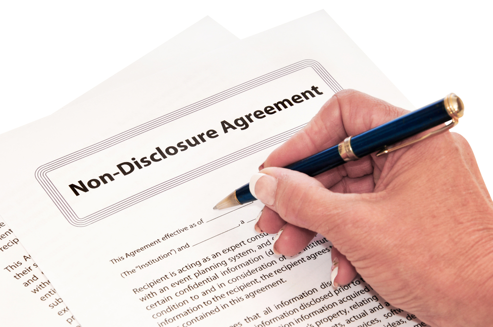 Business Buying Signing A Non Disclosure Agreement When Buying